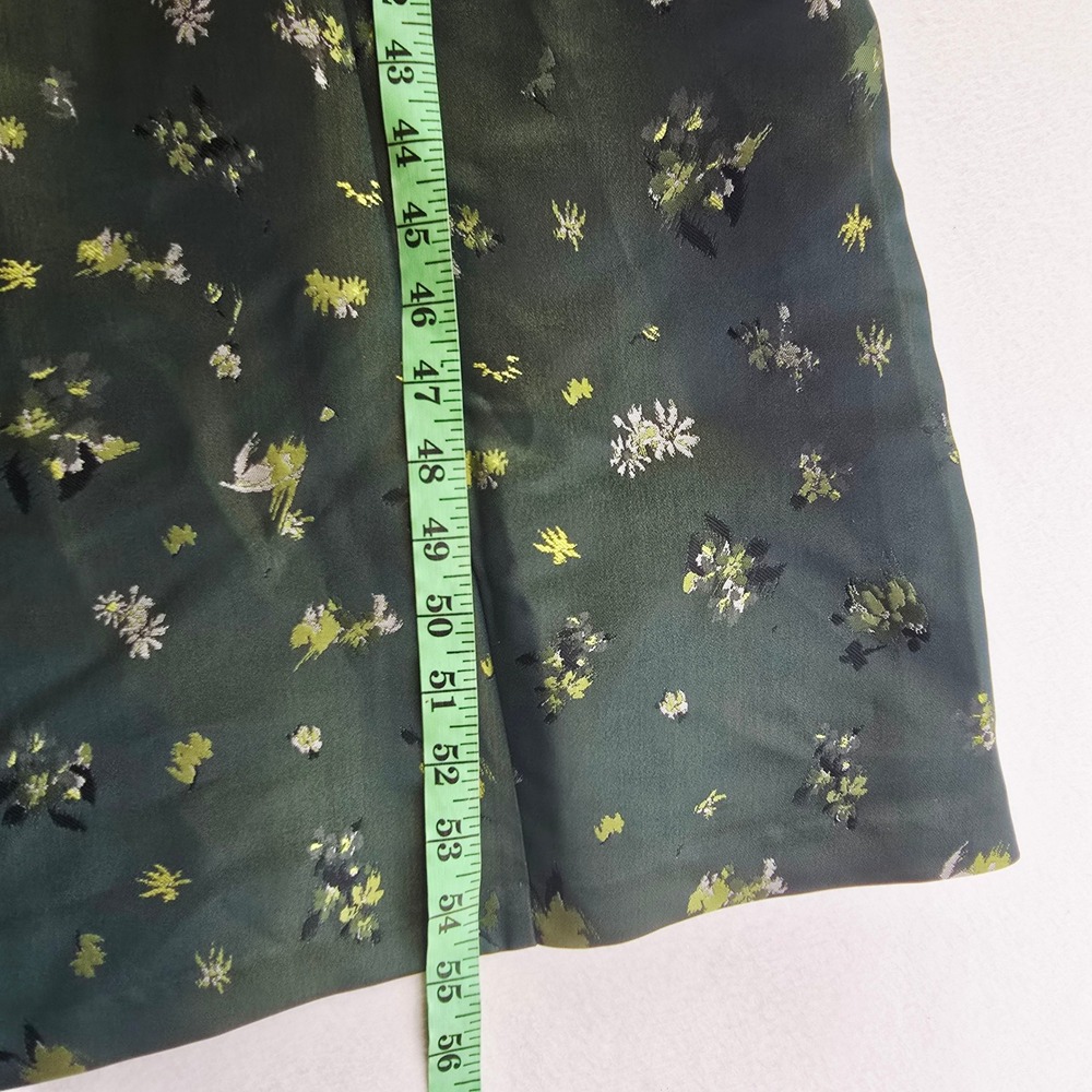 Chelsea28 NWT Green Floral Jacquard Square Neck Maxi Dress CH515813MI Small - Picture 13 of 13
